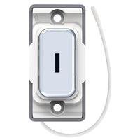 Selectric SGRID360-505 GRID360 Kinetic IP42 Push On/Off Emergency Key Switch Module - Polished Chrome, White Insert