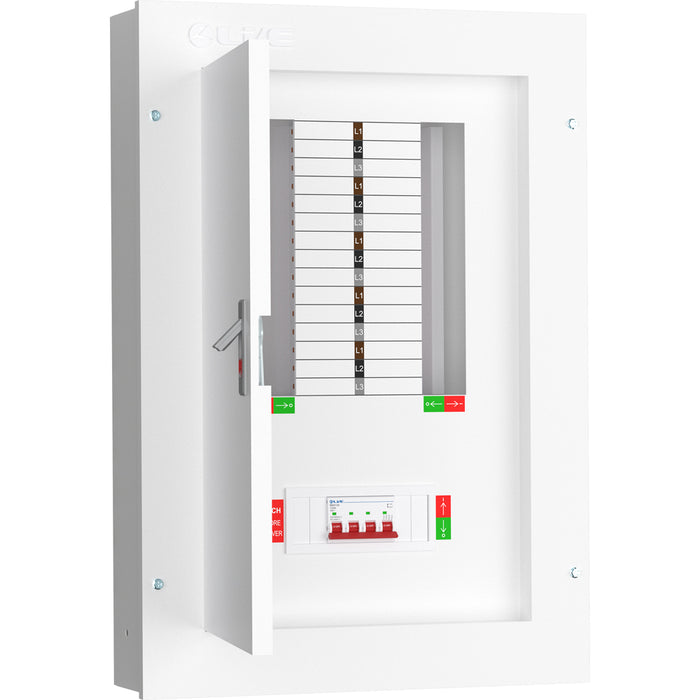 LIVE Electrical TPN10-125 10 Way TP&N Distribution Board with 4 Pole 125A Main Switch Incomer - westbasedirect.com