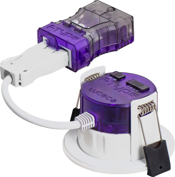 Luceco UTF6WCCT FType Ultra 4W/6W 750lm Power Change & 4 Colour CCT 2700K/3000K/4000K/6000K Dimmable IP65 White - Flat - westbasedirect.com
