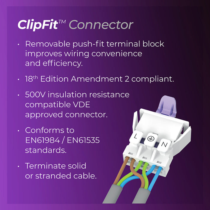 Luceco UTF6WCCT/10 FType Ultra 4W/6W 750lm Power Change & 4 Colour CCT 2700K/3000K/4000K/6000K Dimmable IP65 White - Flat (10 Pack) - westbasedirect.com