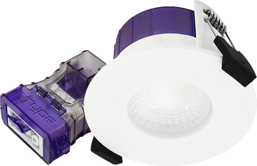 Luceco UTF6WD2W FType Ultra 4W/6W 690lm Power Change & CCT Change 3000K/4000K Dim2Warm Dimmable IP65 White - Flat - westbasedirect.com