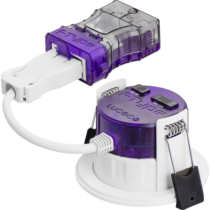Luceco UTF6WD2W FType Ultra 4W/6W 690lm Power Change & CCT Change 3000K/4000K Dim2Warm Dimmable IP65 White - Flat - westbasedirect.com