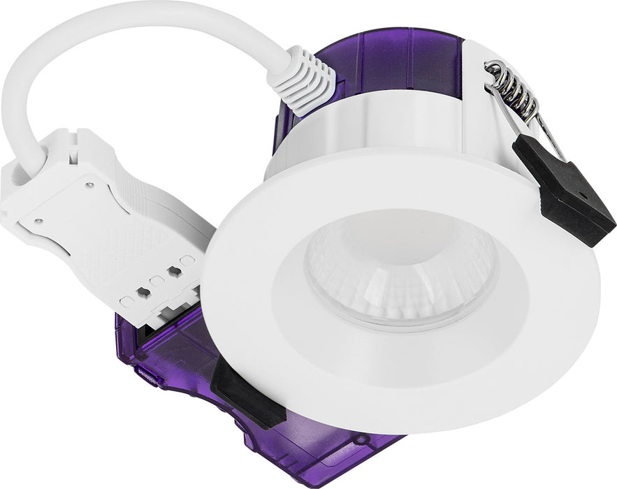 Luceco UTR6WCCT FType Ultra 4W/6W 750lm Power Change & 4 Colour CCT 2700K/3000K/4000K/6000K Dimmable IP65 White - Regressed - westbasedirect.com