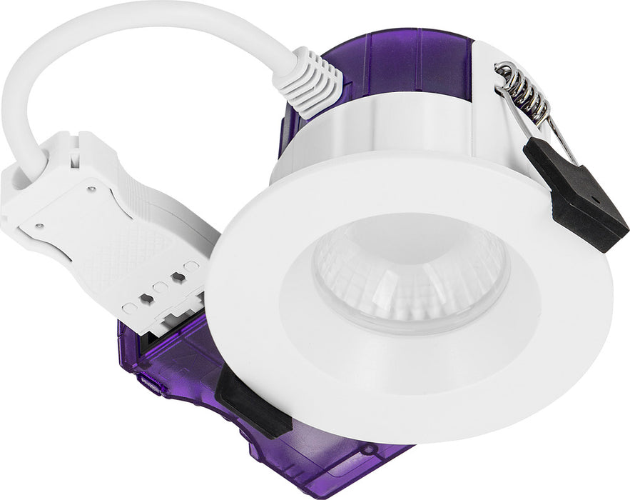 Luceco UTR6WD2W FType Ultra 4W/6W 690lm Power Change & CCT Change 3000K/4000K Dim2Warm Dimmable IP65 White - Regressed - westbasedirect.com