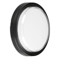 Enlite WL1/CS 230V 15W LED IP65 CCT Bulkhead Round Black 3000K/4000K/6500K