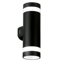 Enlite WL11/CS 230V 10W LED IP65 Wall Light Round Halo Trim Up & Down Black 3000K/4000K/6500K