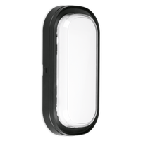 Enlite WL2/CS 230V 15W LED IP65 CCT Bulkhead Oval Black 3000K/4000K/6500K