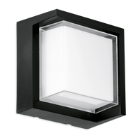 Enlite WL3/CS 230V 10W LED IP65 Wall Light Square Cowl Black 3000K/4000K/6500K