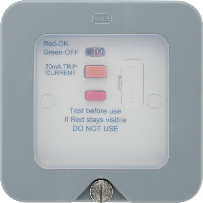 BG WP55ARCD-02 Weatherproof Nexus Storm 13A Type A RCD Protection (Latching) - westbasedirect.com