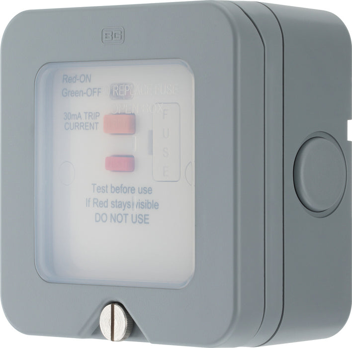 BG WP55ARCD-02 Weatherproof Nexus Storm 13A Type A RCD Protection (Latching) - westbasedirect.com