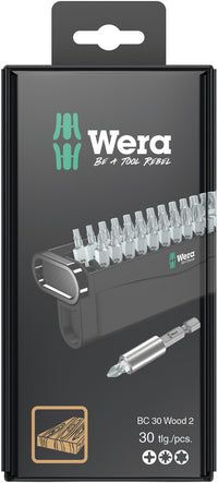 Wera 05057438001 Bit-Check 30 Wood 2 SB, Bits assortment