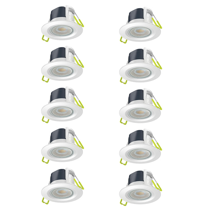 Collingwood DLT389MWA10 H2 Lite Select 5W CCT Switchable LED Fire-Rated Downlight Dimmable 2700K/3000K/4000K (10 Pack)