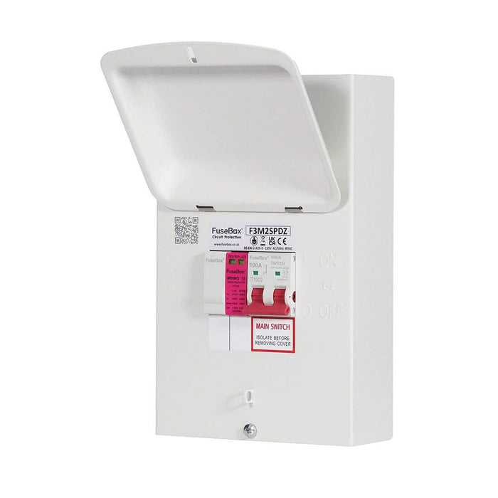FuseBox F3M2SPDZ 100A Main Switch/MCB + SPD T2 Retro Fit