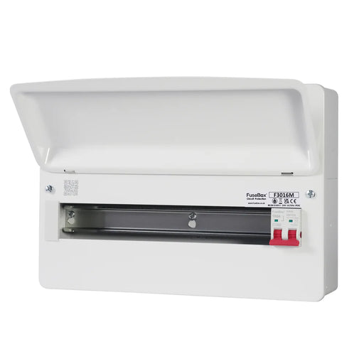 FuseBox F3016M 18 Module 16 Way Consumer Unit with 100A Main Switch - westbasedirect.com
