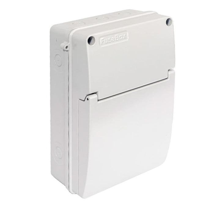 FuseBox A65E06MWH IP65 White Enclosure 6 Module with Busbar, N Cable and Acc Pack - westbasedirect.com