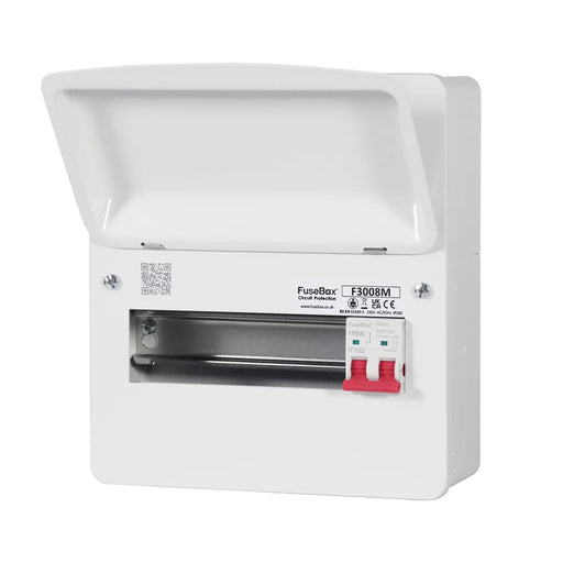 FuseBox F3008M 10 Module 8 Way Consumer Unit with 100A Main Switch - westbasedirect.com