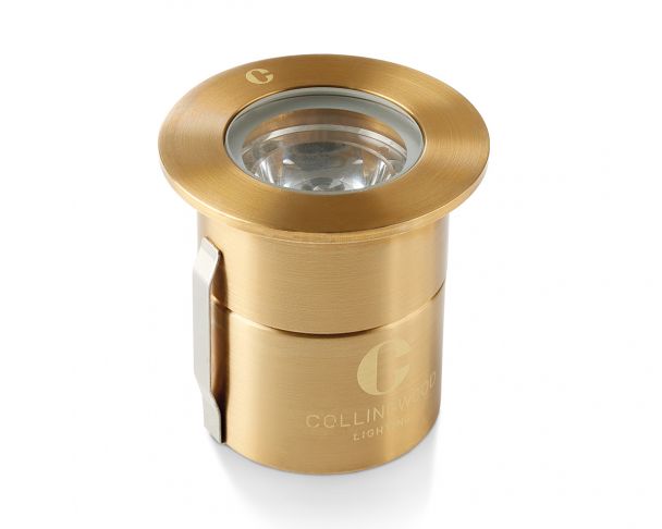 Collingwood GL019ANBX30 GL019 1W/2W IP68 Low Voltage LED Groundlight, Antique Brass, Narrow Beam, 3000K - westbasedirect.com