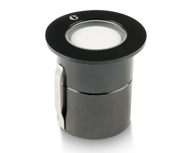 Collingwood GL019BC0F40 GL019 1W IP68 Low Voltage Frosted LED Ground Light, Black, 100 Degree Beam Angle, 4000K - westbasedirect.com