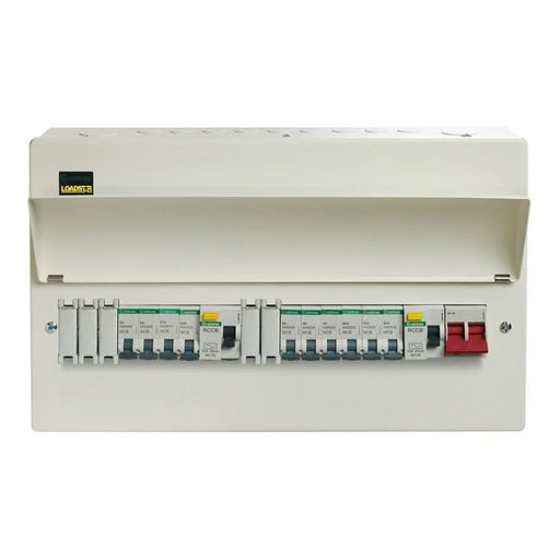 Crabtree LS15BUB10HI Loadstar 15 Way High Integrity Consumer Unit with 100A Main Switch, 2x80A 30mA Type A RCD & 10 MCBs - westbasedirect.com