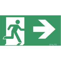 Aurora EN-LG2LR 2 x Left/Right PVC Emergency Exit Legends for EN-EMLED21, EN-EMLED22 & EN-EMLED24
