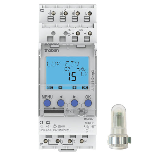 Timeguard LUNA112TOP3AL Twilight Switch 2 Ch Sm Sensor 1120130 - westbasedirect.com