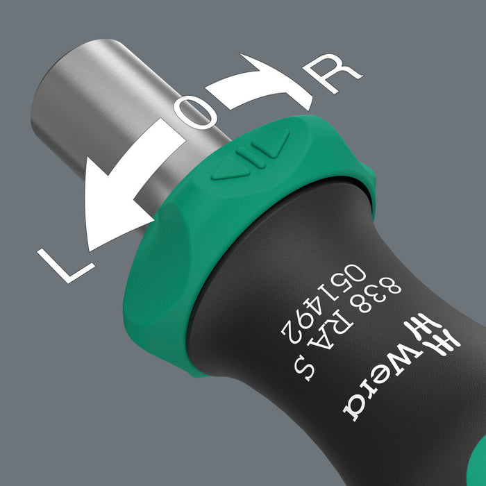 Wera 05051492001 838 RA S Bits-Handhalter, with ratchet functionality, 1/4" - westbasedirect.com