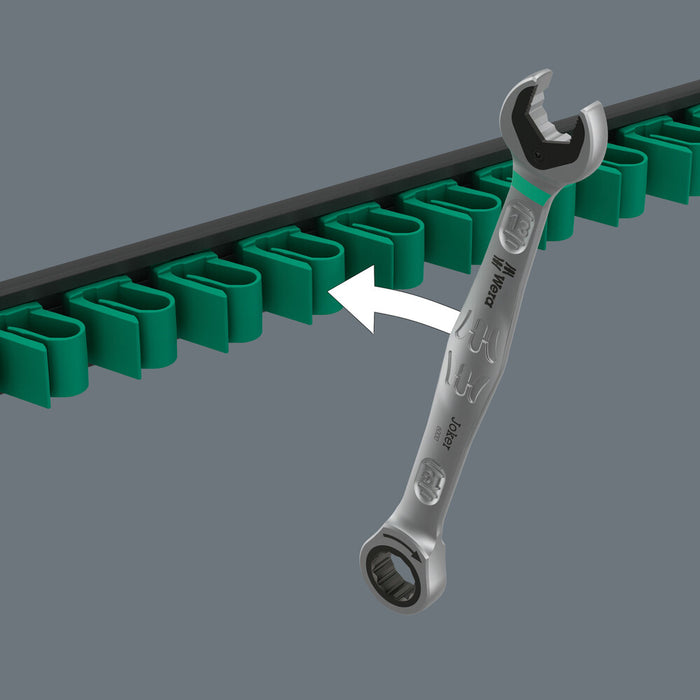 Wera 05020014001 9630 Magnetic rail 6000 Joker 1, Ring ratchet spanner set - westbasedirect.com