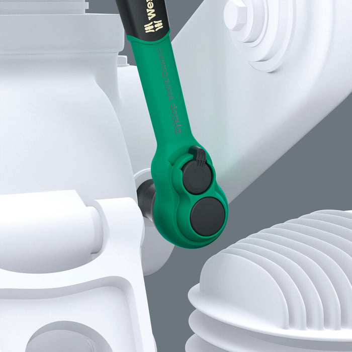Wera 05005530001 8100 SB 12 Zyklop Comfort Ratchet set, reversing lever, 3/8" drive, metric - westbasedirect.com