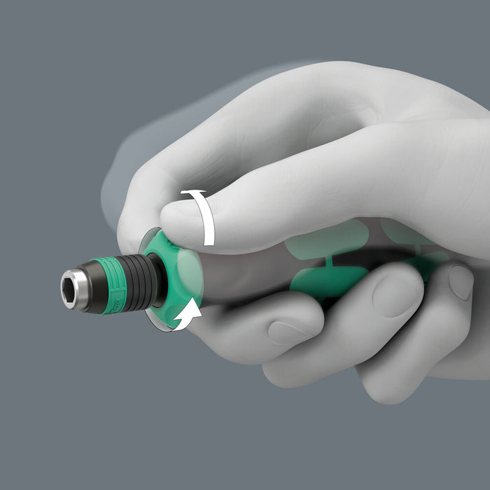 Wera 05051493001 838 RA-R M Bits-Handhalter, with ratchet functionality, 1/4" - westbasedirect.com