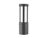 Collingwood WL012G30 WL012 IP54 11W Wall Light, 3000K, Grey Aluminium with window effect