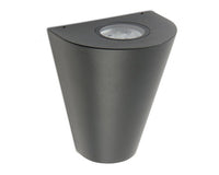 Collingwood WL014G30 WL014 IP54 5.7W Cone Up-Down Wall Light, 3000K, Grey Aluminium
