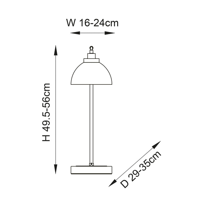 Endon 100043 Caspa 1lt Table Bright nickel plate & mirrored glass 7W LED E14 (Required) - westbasedirect.com