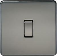 Knightsbridge SF2000BNx10 Screwless 10AX 1G 2-Way Switch - Black Nickel (10 Pack)