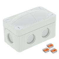 Wiska 10109901 COMBI 206 Junction Box + 3x 3-pole WAGO 221-413 Connectors - Light Grey