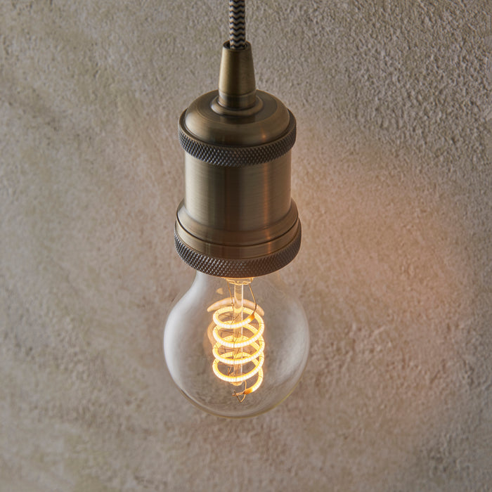 Endon 107773 Spiral GLS 1lt Accessory Clear glass 4W LED E27 Warm White - westbasedirect.com