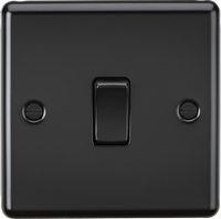 Knightsbridge CL12MBB Rounded Edge 10AX 1G Intermediate Switch - Matt Black