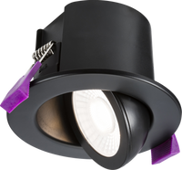 Knightsbridge SPKEVTMB SpektroLED Evo Tilt Fire Rated IP65 Downlight with 2x Wattage and 4x CCT - Matt Black