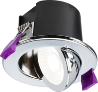 Knightsbridge SPKEVTPC SpektroLED Evo Tilt Fire Rated IP65 Downlight with 2x Wattage and 4x CCT - Polished Chrome