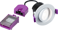 Knightsbridge SPKEVTW SpektroLED Evo Tilt Fire Rated IP65 Downlight with 2x Wattage and 4x CCT - White
