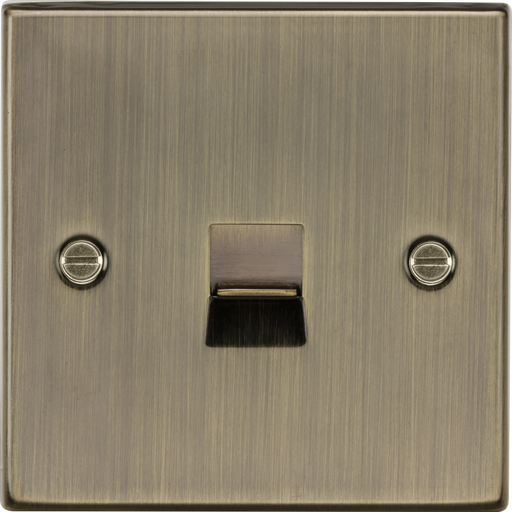 Knightsbridge CS73AB Square Edge Telephone Master Outlet - Antique Brass - westbasedirect.com