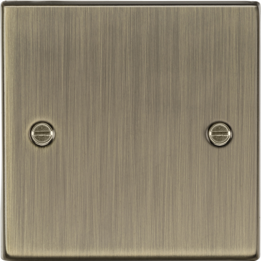 Knightsbridge CS85AB Square Edge 1G Blanking Plate - Antique Brass - westbasedirect.com
