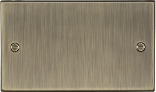 Knightsbridge CS86AB Square Edge 2G Blanking Plate - Antique Brass - westbasedirect.com