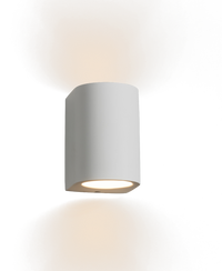 Knightsbridge PWL5 230V G9 40W Curved Up & Down Plaster Wall Light