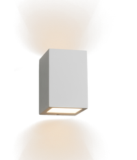 Knightsbridge PWL6 230V G9 40W Cuboid Up & Down Plaster Wall Light