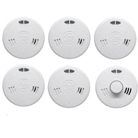 Kidde Slick 5x 2SFWR Optical Smoke & 1x 3SFWR Heat Alarm Kit Mains Powered with Sealed-In Rechargeable Battery Back-Up