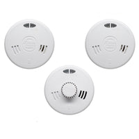 Kidde Slick 2x 2SFW Optical Smoke & 1x 3SFW Heat Alarm Kit Mains Powered with Alkaline Battery Back-Up