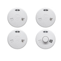 Kidde Slick 3x 2SFW Optical Smoke & 1x 3SFW Heat Alarm Kit Mains Powered with Alkaline Battery Back-Up