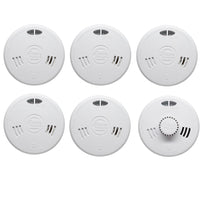 Kidde Slick 5x 2SFW Optical Smoke & 1x 3SFW Heat Alarm Kit Mains Powered with Alkaline Battery Back-Up