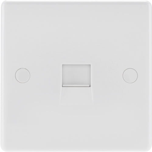 BG 9BTS/1 White Square Edge Slave Telephone Socket  (Screw) - westbasedirect.com