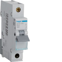 Hager MTN150 50A Single Pole 1 Module B Curve 6KA MCB Device